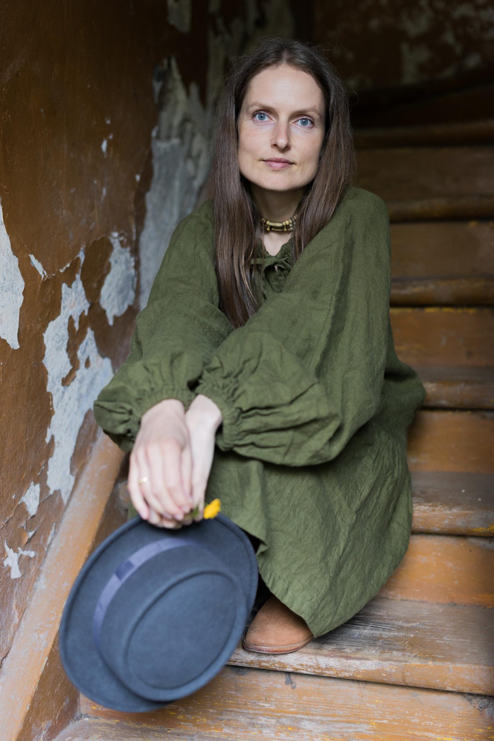 Puff sleeve linen summer dress | bohemian dress | hippie dress - Image 4