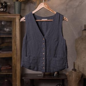 Classic linen vest photographer | linen waistcoat