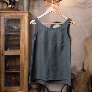 Sleeveless linen top mimosa | sleeveless linen top for women