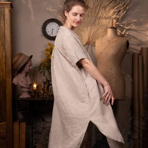 100% linen shirt dress,  available in custom length and 52 colors | the lighthouse