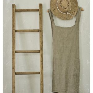 Linen cross back pinafore apron | japanese style smock dress