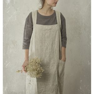 Linen pinafore apron | cross back apron | linen smock apron