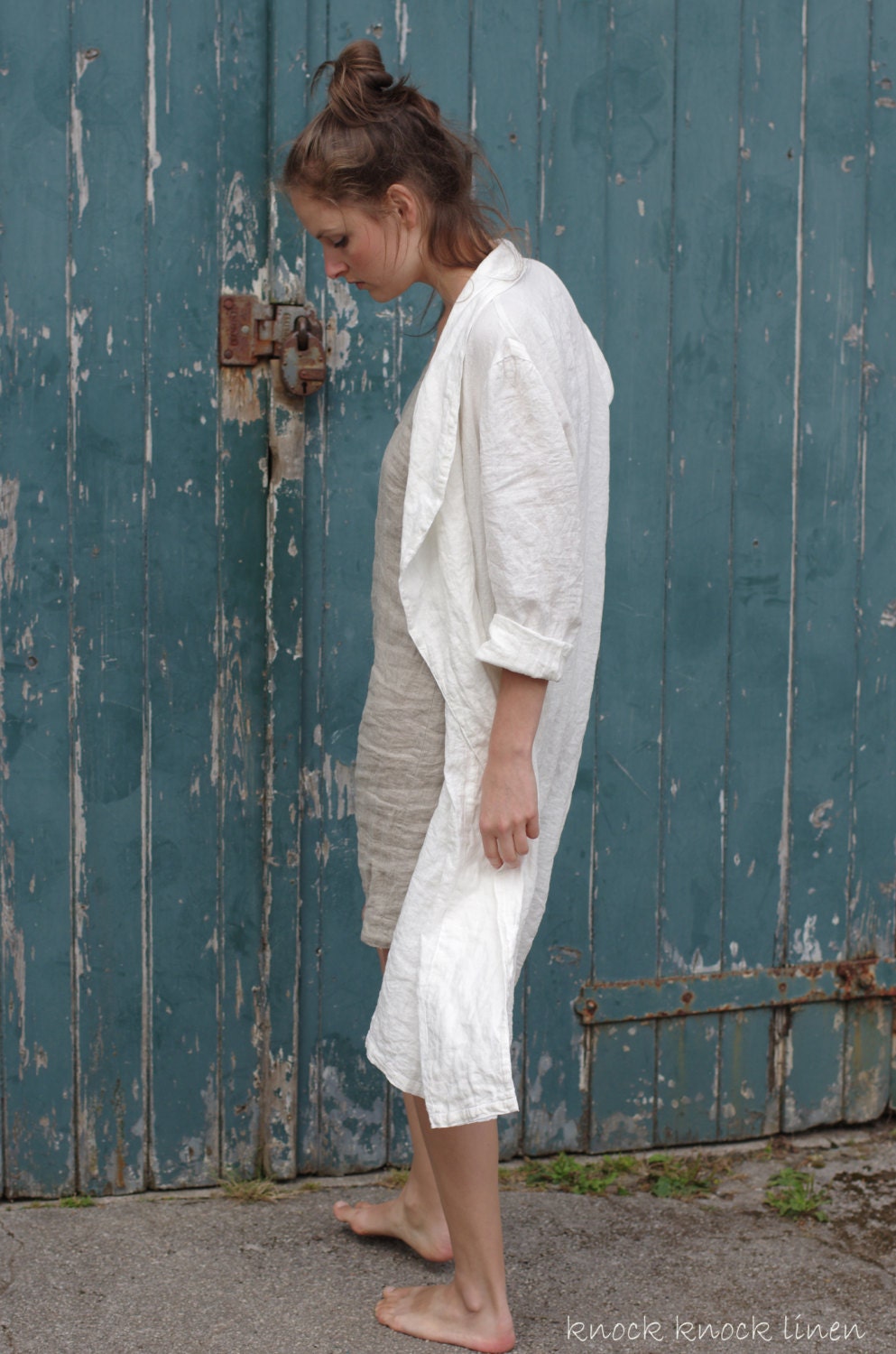Linen summer robe | wrap coat | linen robe - Image 7