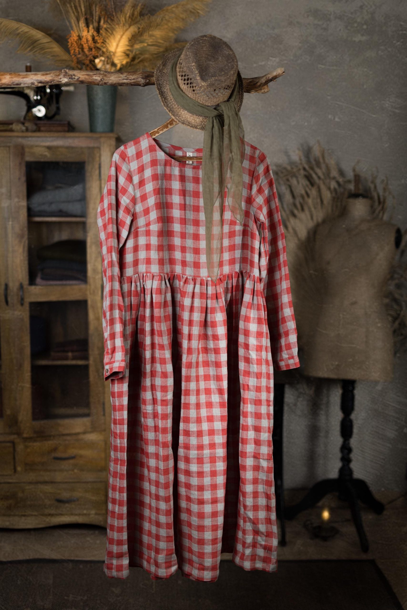 Oversized linen dress peony | loose fit linen dress - Image 14