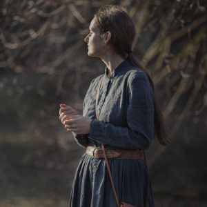 Long linen dress victoria | 19th century linen dress  | antique dress | button front dress | boho dress | elvish dress | cottage witch dress