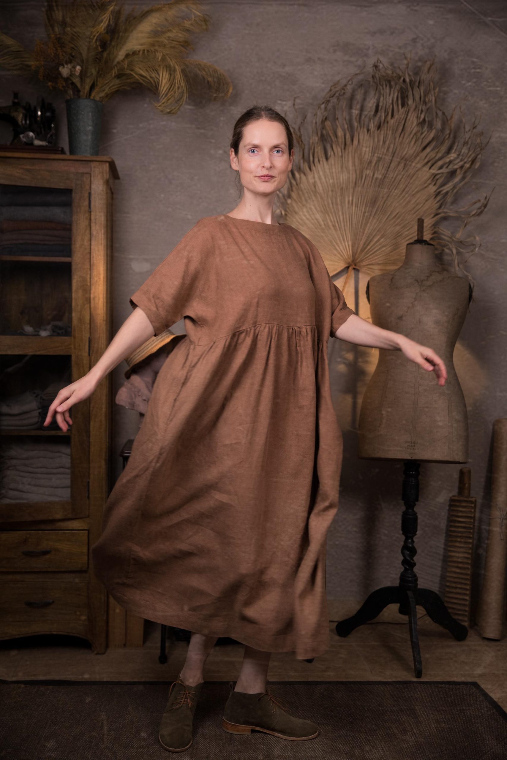 Oversized linen dress healing | loose linen summer dress - Image 8