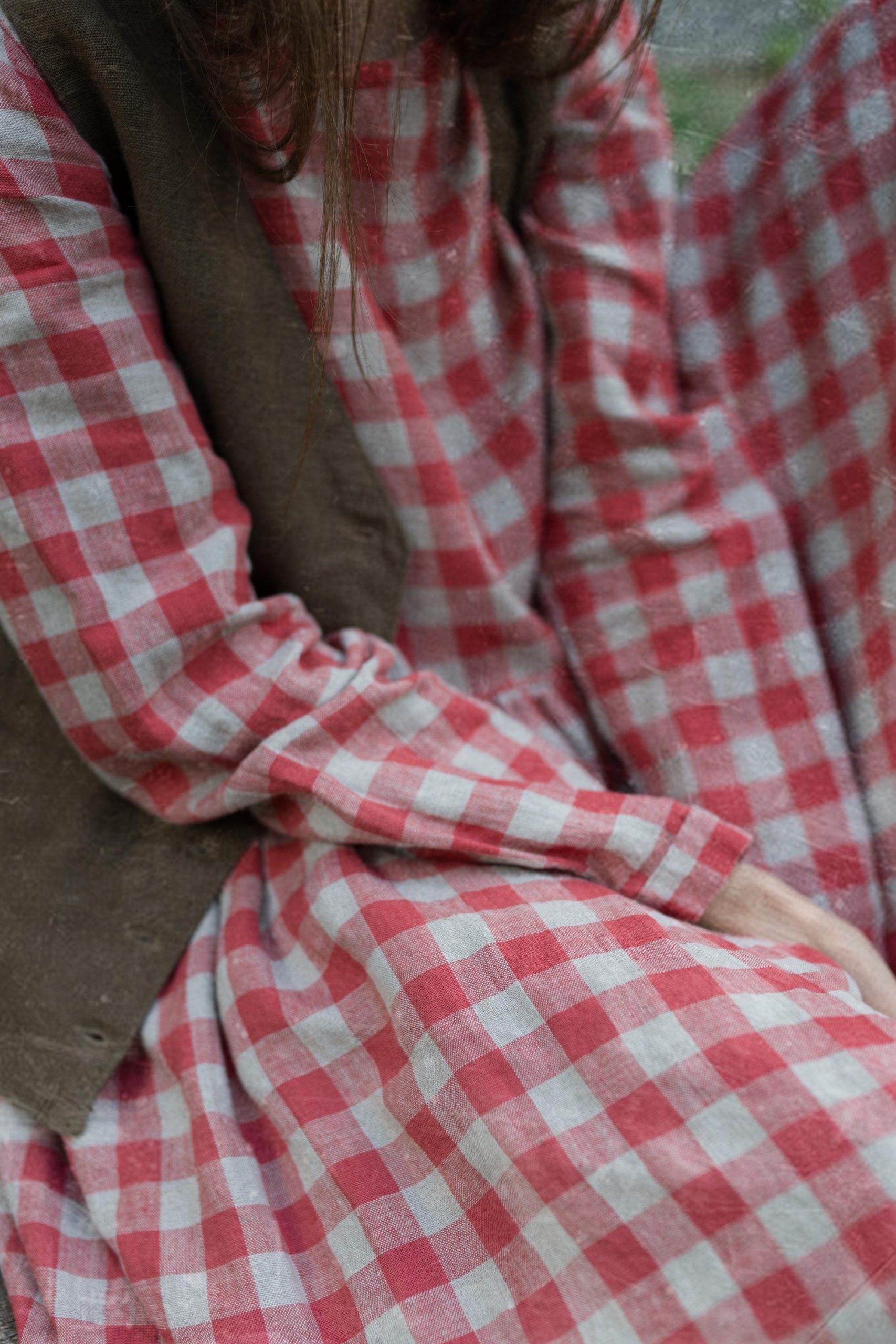 Oversized linen dress peony | loose fit linen dress - Image 8