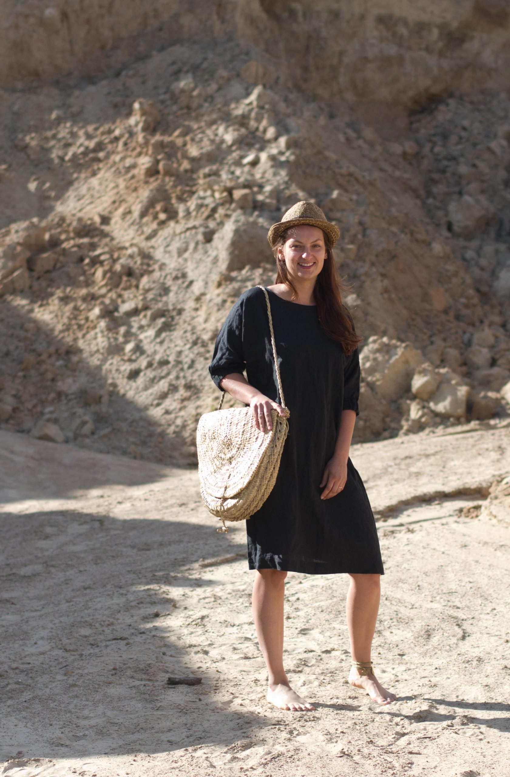 Linen tunic dress moon | loose summer dress - Image 6