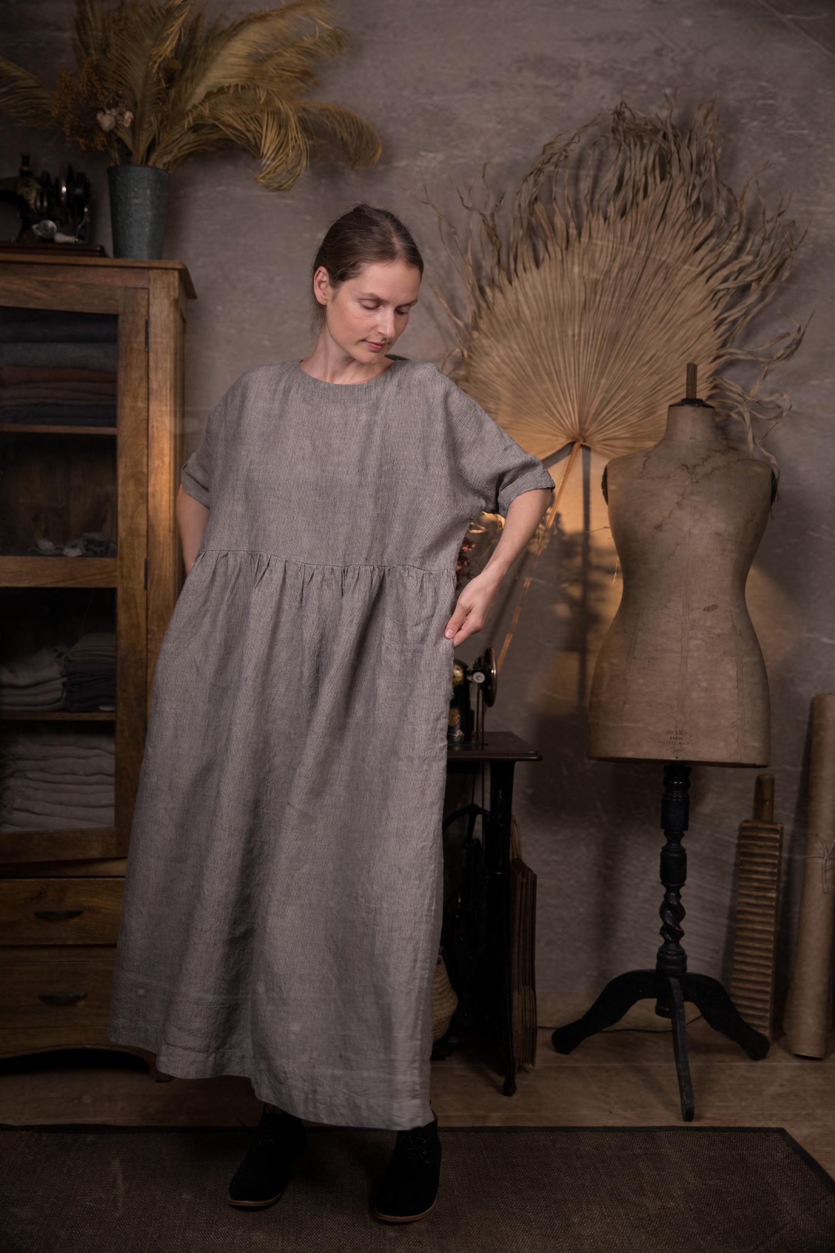 Oversized linen dress healing | loose linen summer dress - Image 10