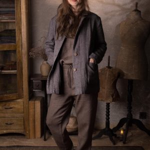 Boyfriend herringbone wool jacket - studio. loose classic wool jacket