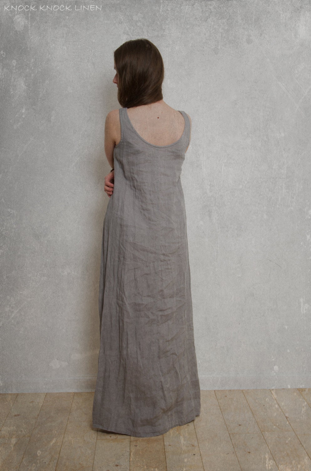 Sleeveless linen dress mimosa | bohemian dress | tank dress - Image 3