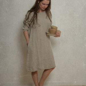 Loose linen dress creek in a custom length | dress maxi length