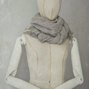Raw linen scarf with a soft fringe | burlap linen scarf
