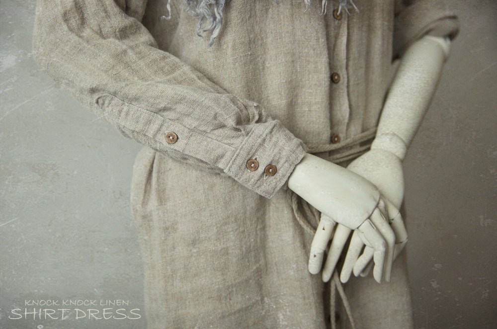 Linen shirt dress | linen shirt dress - Image 4