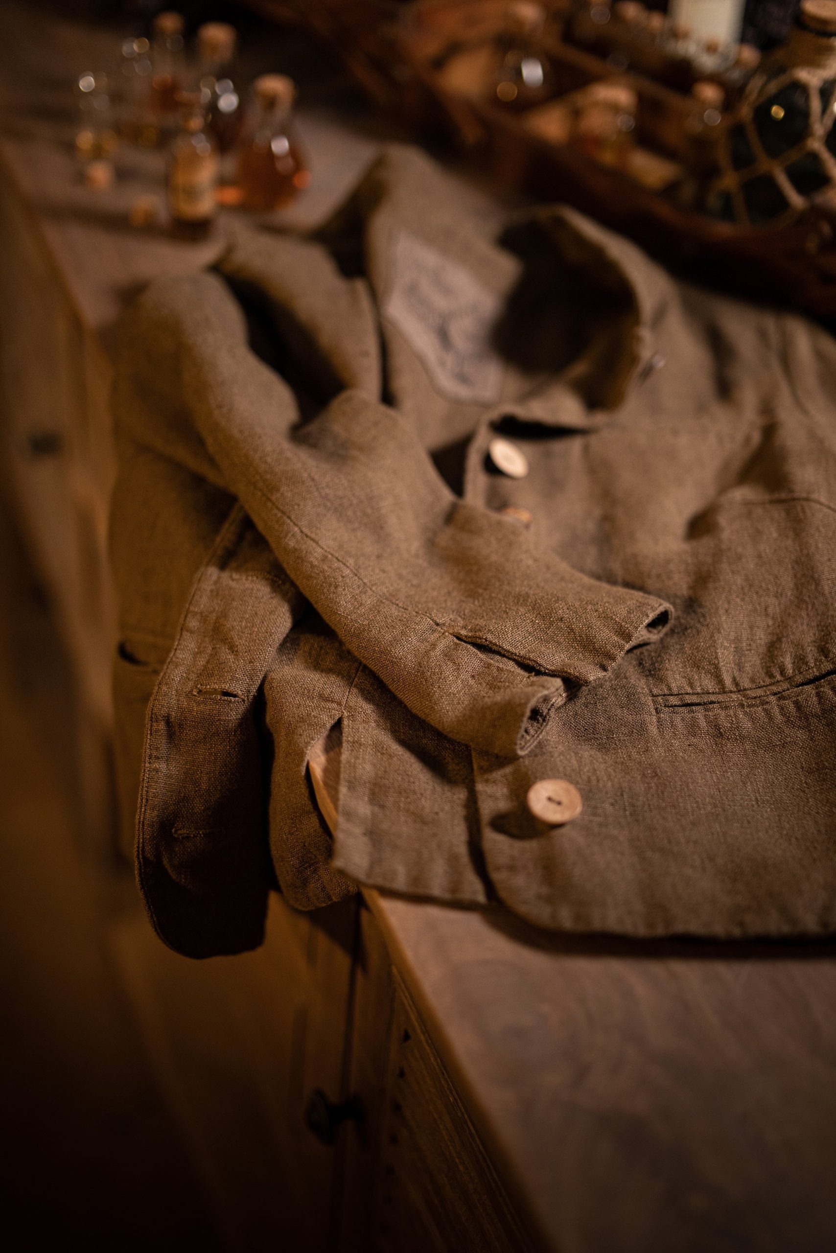 handmade linen jacket PERFUMER, vintage jacket - Image 17