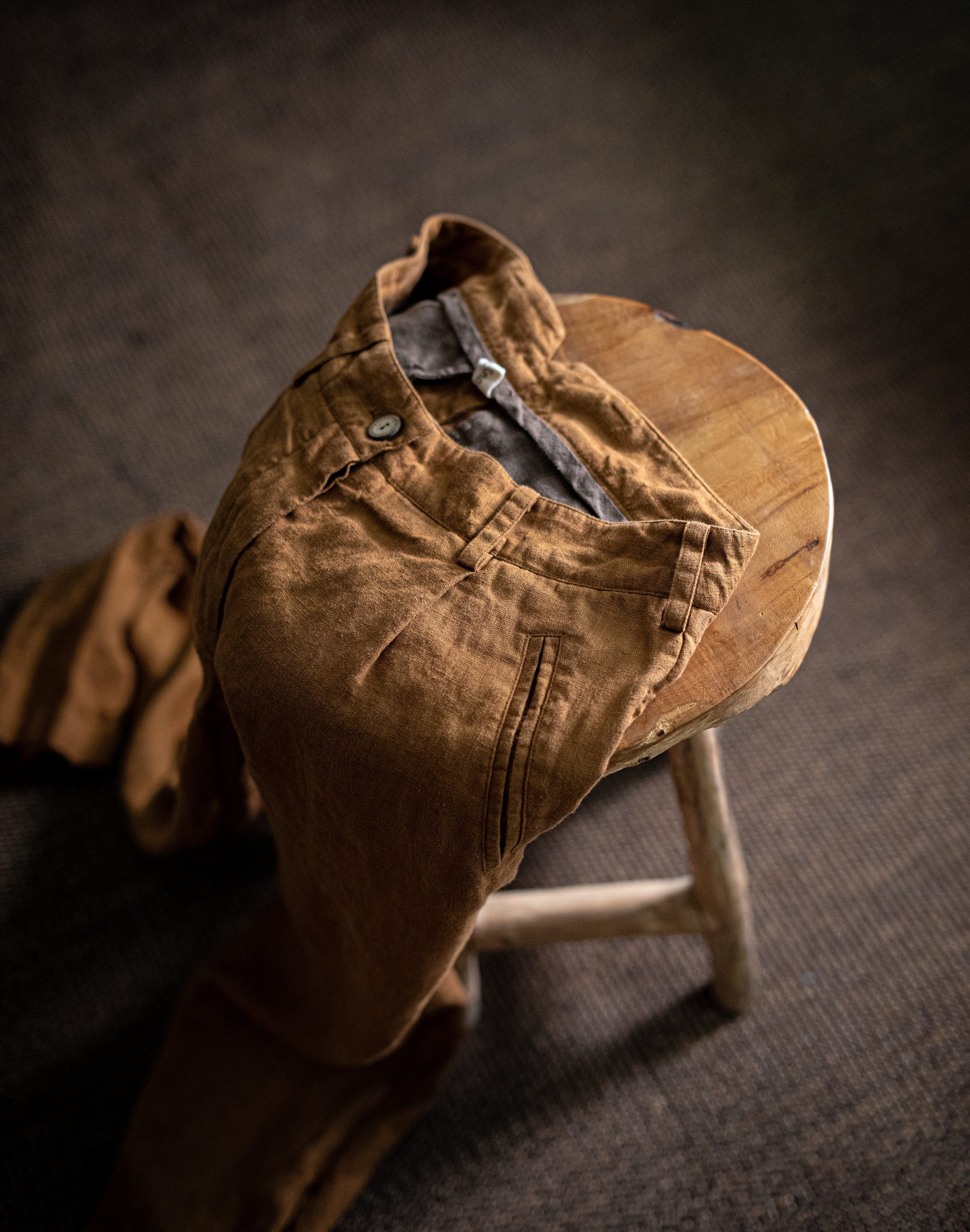 linen pants PERFUMER, linen trousers, tapered vintage trousers - Image 7