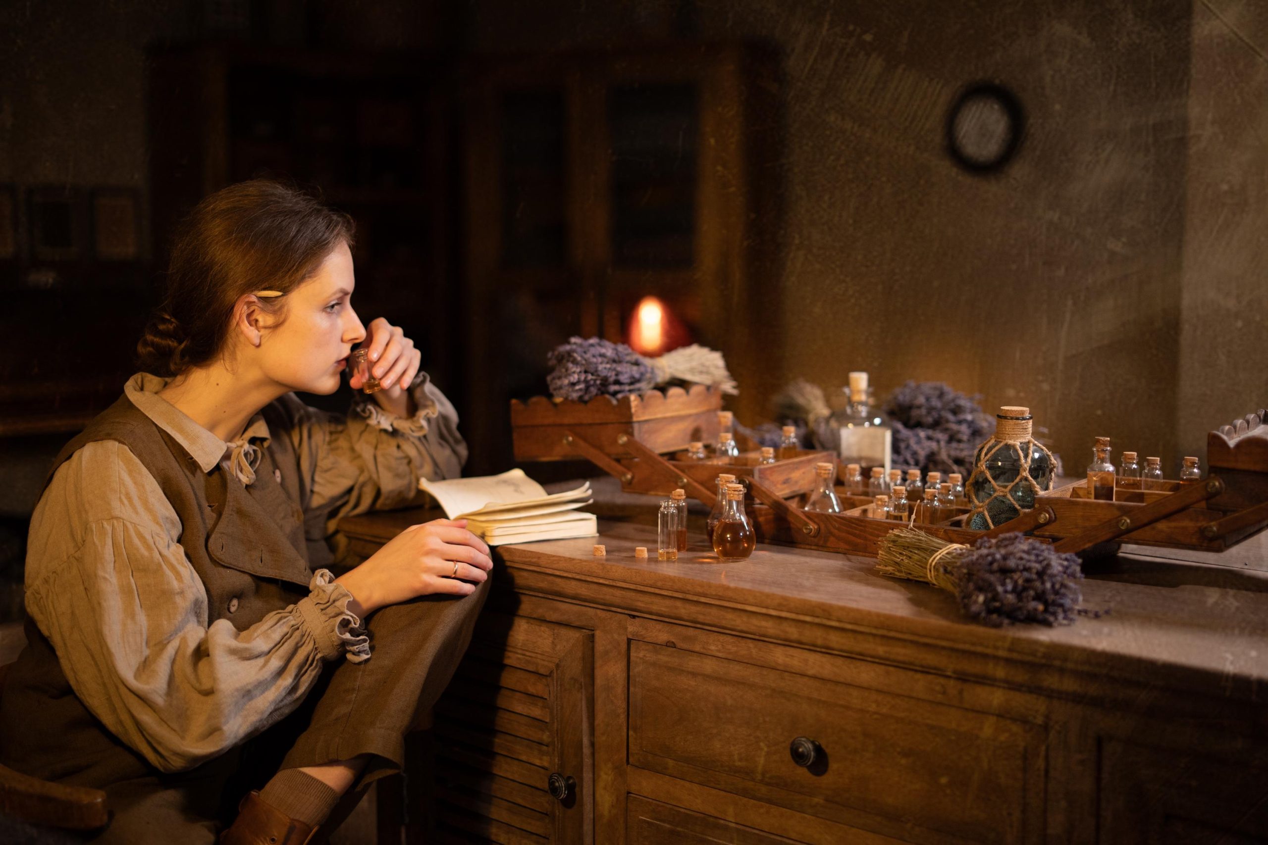 double-breasted linen vest SPARROW, pirate vest - Image 11