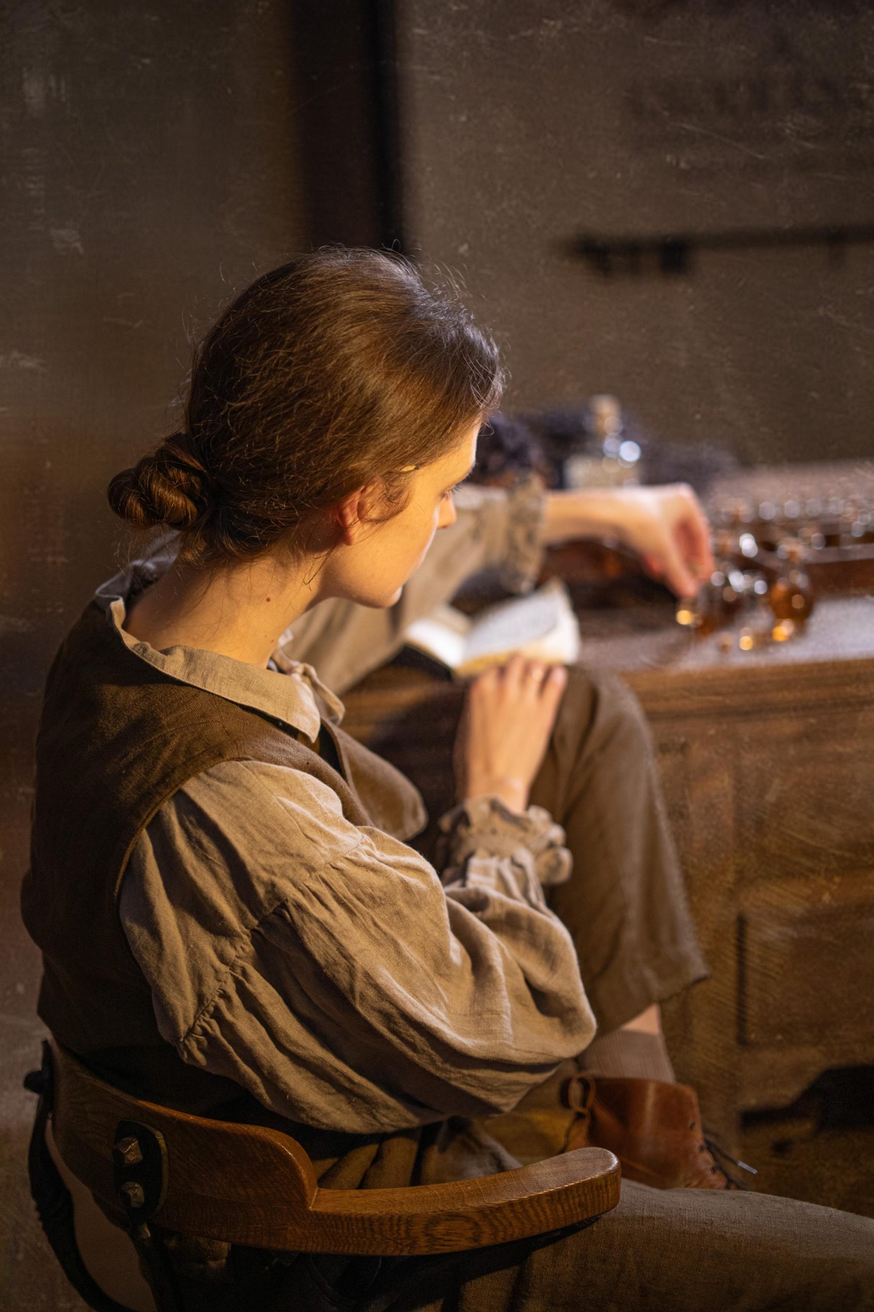 double-breasted linen vest SPARROW, pirate vest - Image 12