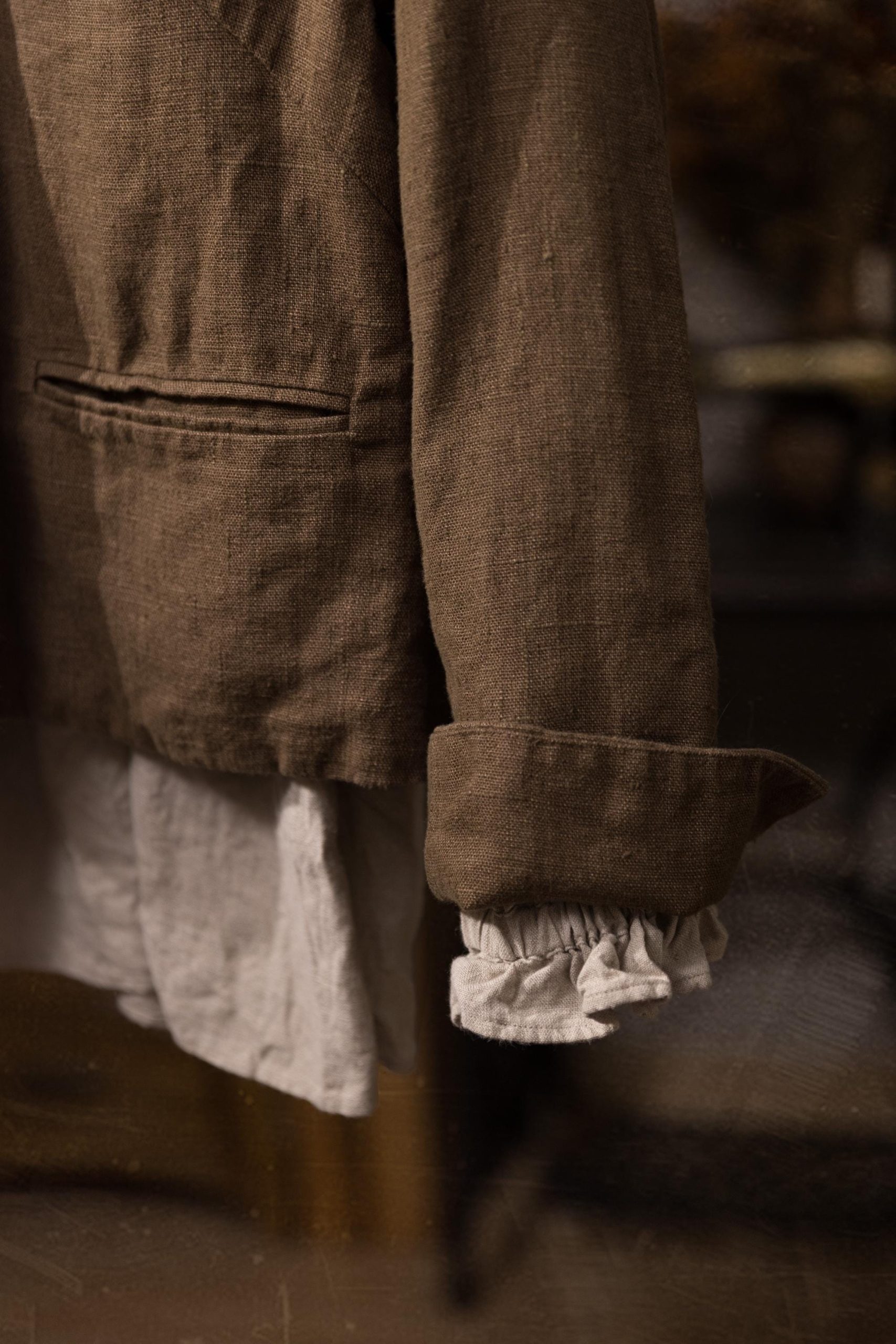 handmade linen jacket PERFUMER, vintage jacket - Image 5