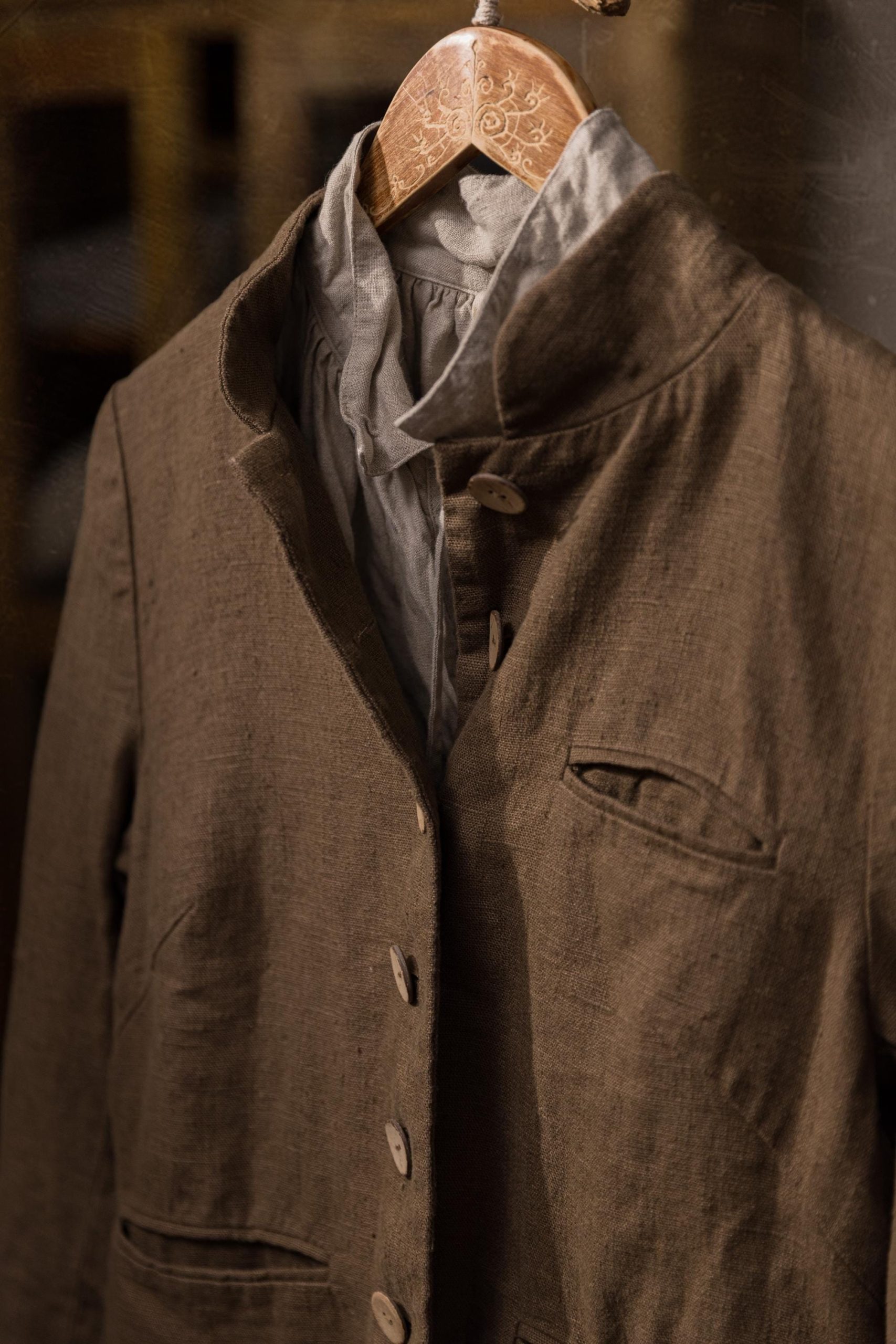 handmade linen jacket PERFUMER, vintage jacket - Image 4