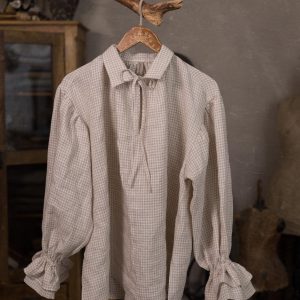 linen gingham blouse FRANCESCA, chemise blouse