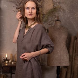 boho linen dress NOMAD, cottagecore dress