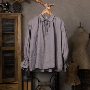 linen blouse FRANCESCA, chemise blouse, historical blouse