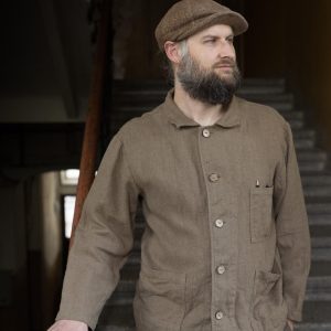 linen chore jacket ENGINEER, utilitarian jacket