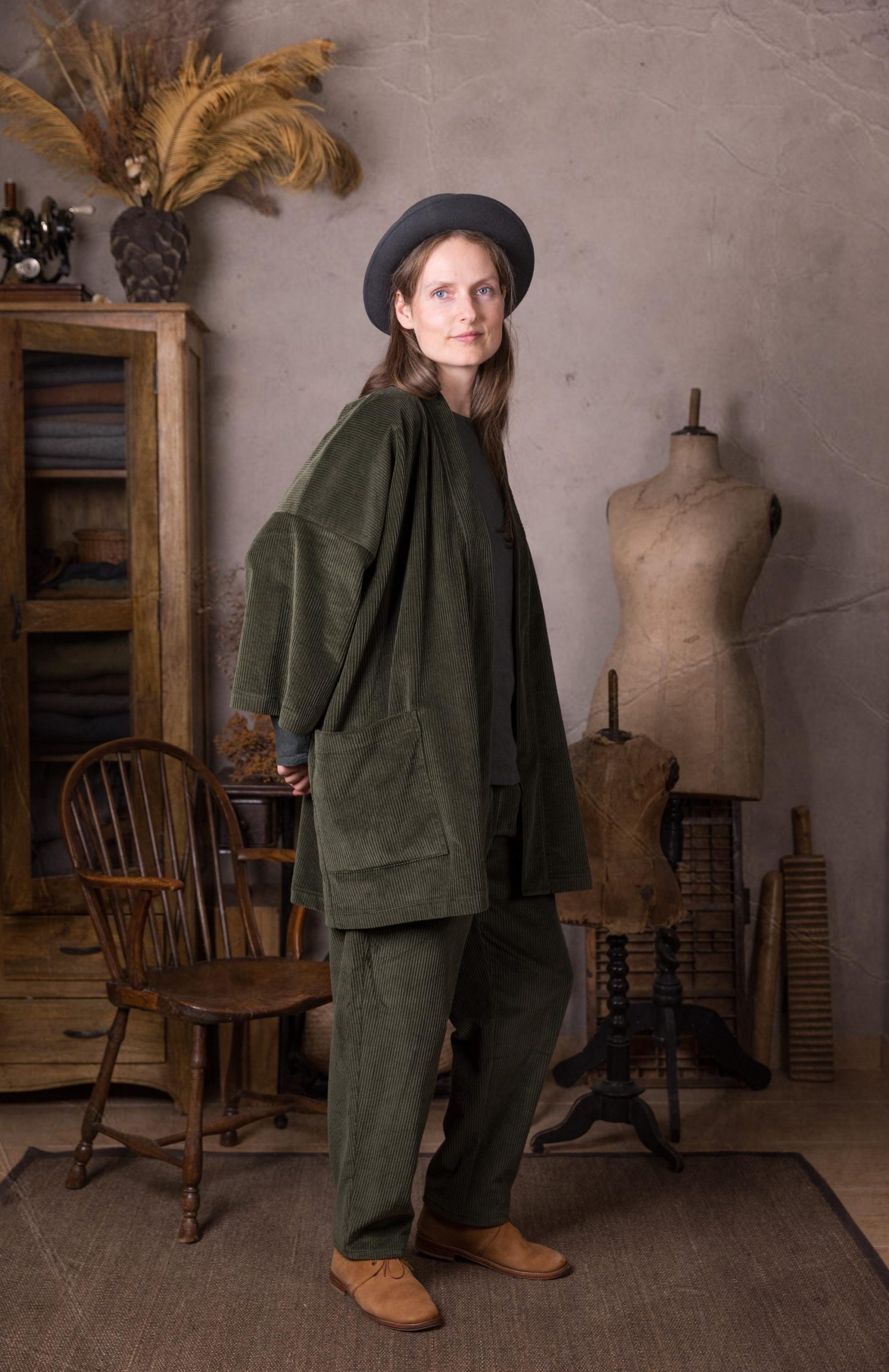 HAORI jacket, corduroy jacket, Japanese jacket