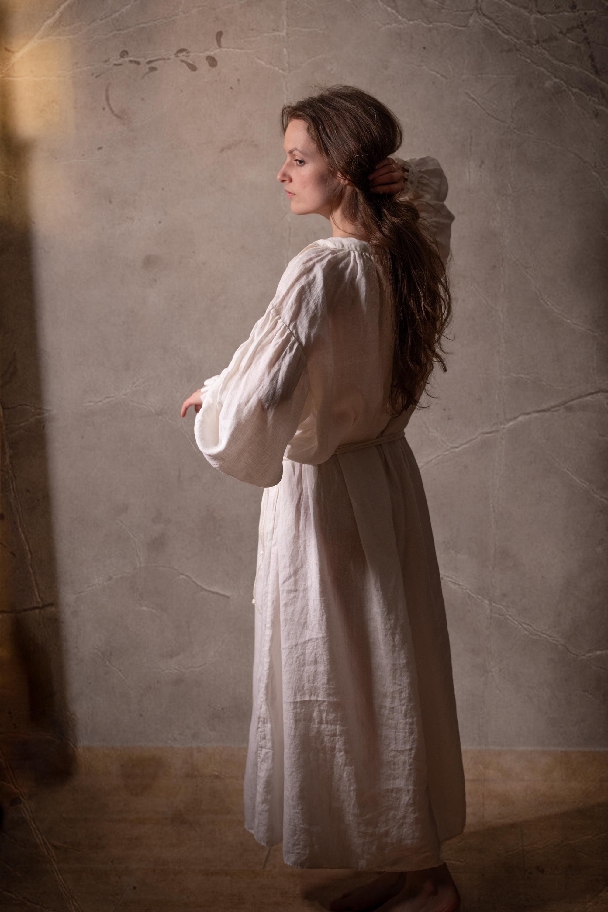 linen chemise VERONIQUE, linen nightwear - Image 7